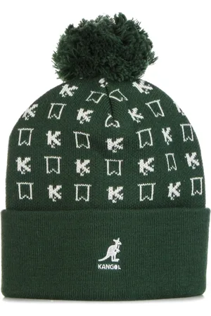 Kangol Akcesoria, unisex, Zielony, ONE SIZE, Średniowieczna Nostalgia Pom Pom Beanie Zielona