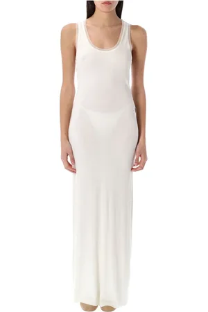 REMAIN Birger Christensen Sukienki, Kobieta, Biały, M, Elegancka Sukienka Maxi dla Kobiet