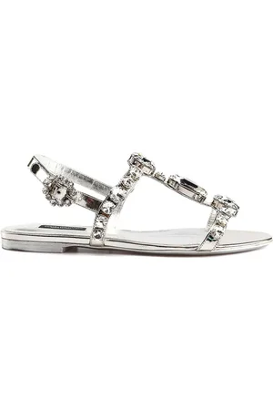 Dolce & Gabbana Buty, Kobieta, Szary, 37 EU, Stylowe Letnie Sandały