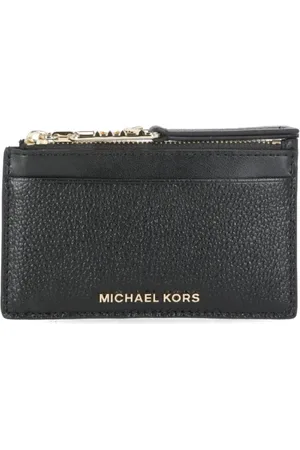 Michael Kors Akcesoria, Kobieta, Czarny, ONE SIZE, Czarny Portfel Skórzany Dla Kobiety