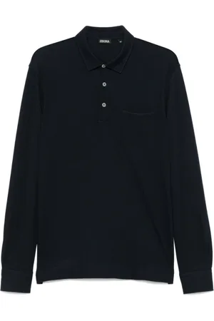 Ermenegildo Zegna Koszulki, Mężczyzna, Niebieski, M, Granatowy sweter polo