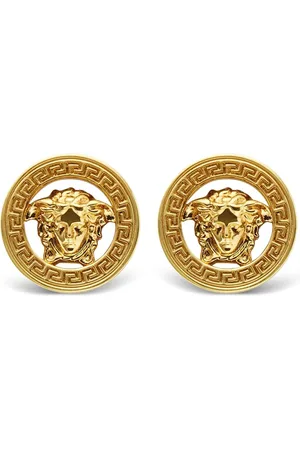 VERSACE Akcesoria, Kobieta, Żółty, ONE SIZE, Złoty Zapięcie Motylkowe Biżuteria Wyprodukowana we Włoszech