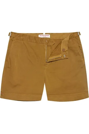 Orlebar Brown Szorty, Mężczyzna, brązowy, W34, Złote Khaki Szorty z elastanem