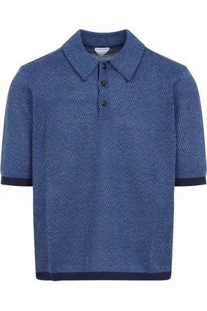 Bottega Veneta Koszulki, Mężczyzna, Niebieski, L, Niebieski T-shirt dla mężczyzn