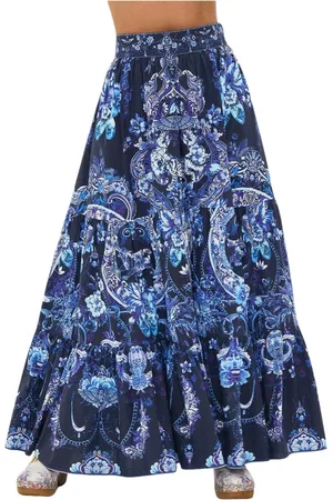Camilla Spódnice, Kobieta, Niebieski, M, Niebieska Spódnica Maxi Delft Dynasty