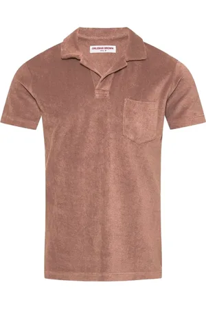 Orlebar Brown Koszulki, Kobieta, brązowy, M, Plum Wine Ręcznik Koszula Plażowa