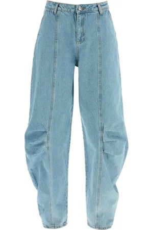 ROTATE Jeansy, Kobieta, Niebieski, S, Denim, Sztuczne Beżowo-Niebieskie Jeansyy z Denimu