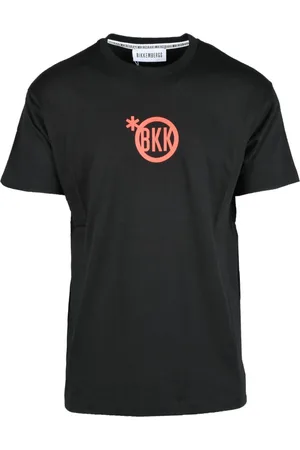 Bikkembergs Koszulki, Mężczyzna, Czarny, L, Koszulka z Logo z Bawełny Czarna