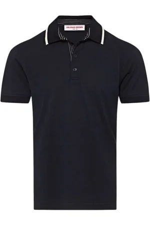 Orlebar Brown Koszulki, Mężczyzna, Niebieski, S, Bawełna, Granatowa Polo z Wintage Lookiem