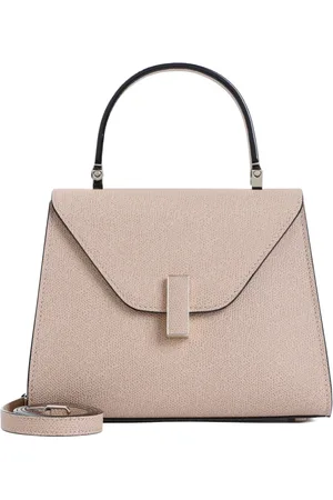 VALEXTRA Torebki, Kobieta, brązowy, ONE SIZE, Skóra, Beżowa Skórzana Mini Torba Torebka