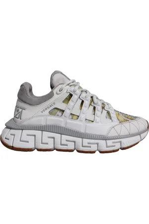 VERSACE Buty, Mężczyzna, Biały, 40 EU, Niskie trampki z wzorem Greca