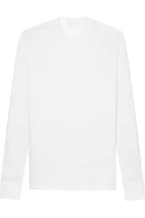 WARDROBE.NYC Koszulki, Kobieta, Biały, L, Biała Koszulka z Długim Rękawem