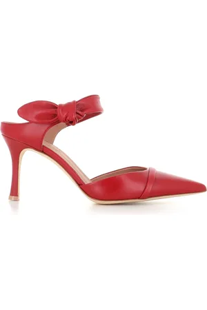 MALONE SOULIERS Buty, Kobieta, Czerwony, 39 EU, Czerwone skórzane mokasyny na obcasie