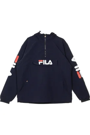 Fila Kurtki, Mężczyzna, Niebieski, L, Czarny Wiatrak Męski Slip-On