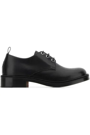 Alexander McQueen Buty, Mężczyzna, Czarny, 44 EU, Czarne skórzane buty wiązane