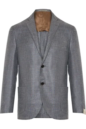corneliani Kurtki, Mężczyzna, Niebieski, 2XL, Luksusowa Kurtka z Wełny Jedwabiu Lnu