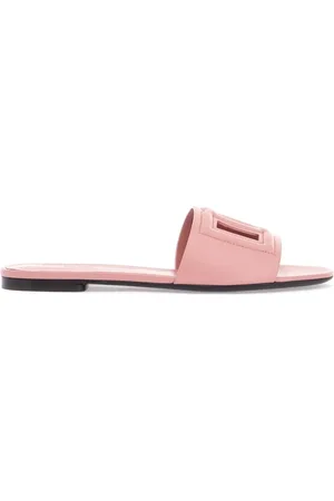 Dolce & Gabbana Buty, Kobieta, Różowy, 37 EU, Wygodne kapcie z logo DG