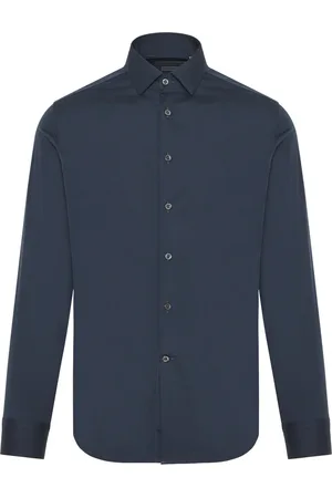 corneliani Koszule, Mężczyzna, Niebieski, 4XL, Bawełniana Koszula Stretch