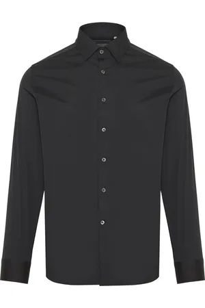 corneliani Koszule, Mężczyzna, Czarny, XL, Bawełniana Koszula Stretch