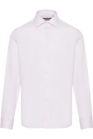 corneliani Koszule, Mężczyzna, Fioletowy, XL, Włoska koszula bawełniana