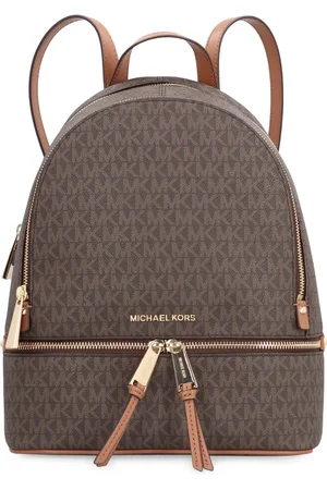 Michael Kors Torebki, Kobieta, brązowy, ONE SIZE, Poliester, Stylowy Plecak z powłoką z płótna