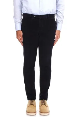 Briglia 1949 Spodnie, Mężczyzna, Niebieski, M, Niebieskie Sztruksowe Spodnie Slim Fit