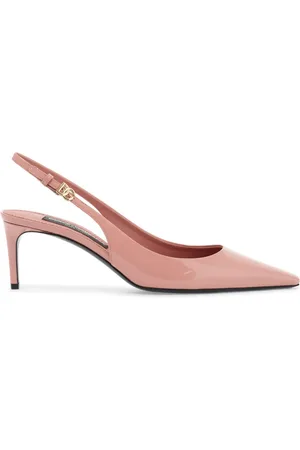 Dolce & Gabbana Buty, Kobieta, Różowy, 40 EU, Różowy Lakierowany Stiletto Slingback
