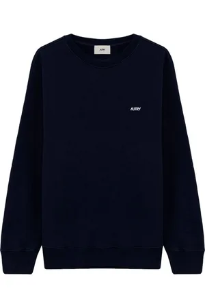 Autry Bluzy, Mężczyzna, Niebieski, XL, Bawełna, Granatowy Sweter z Okrągłym Dekoltem