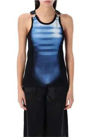 Jean Paul Gaultier Koszulki, Kobieta, Niebieski, M, Męski Tank Top Klasyczny Styl