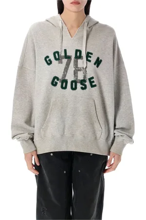 Golden Goose Bluzy, Kobieta, Szary, M, Bawełna, Vintage Journey Hoodie