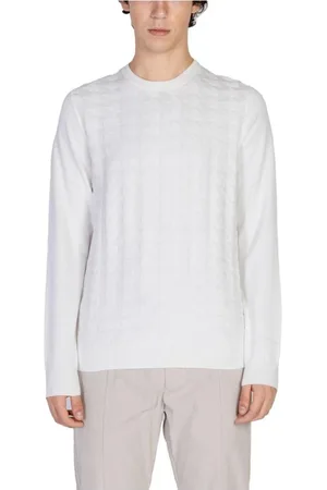 Antony Morato Swetry, Mężczyzna, Biały, M, Sweter T-shirt z mieszanki bawełny i wełny
