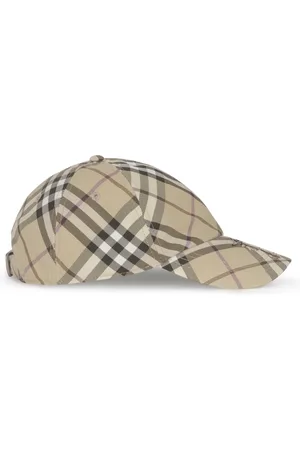 Burberry Akcesoria, Kobieta, brązowy, M, Czapki Baseballowe w Kratę