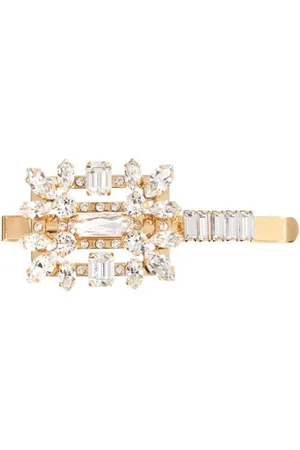 Roger Vivier Akcesoria, Kobieta, Żółty, ONE SIZE, Złota Spinka do Włosów z Ozdobnymi Kamieniami