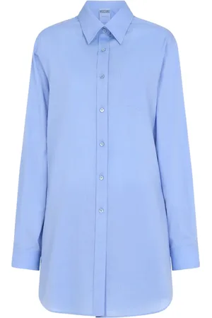 Moschino Bluzki, Kobieta, Niebieski, S, Fantasia Viola Koszula