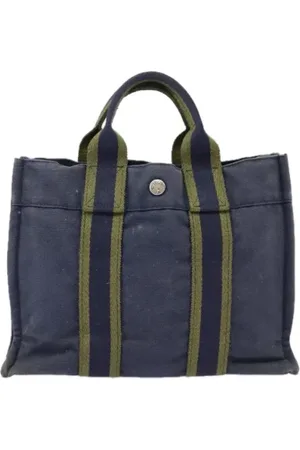 Hermès Pre-owned, Kobieta, Niebieski, ONE SIZE, Pre-owned Canvas totes