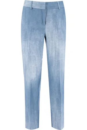 ERMANNO SCERVINO Spodnie, Kobieta, Niebieski, L, Denim, Vintage Denim Regular-Fit Spodnie