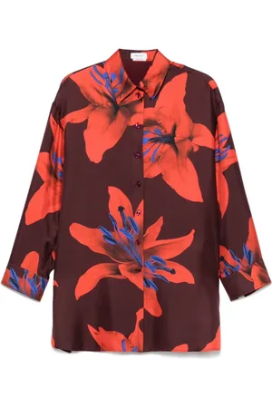 Alexander McQueen Bluzki, Kobieta, Wielobarwność, M, Bordeaux Koszule Damskie