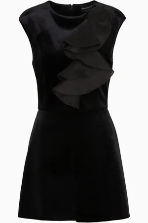 Emporio Armani Sukienki, Kobieta, Czarny, S, Czarny kombinezon z szortami i topem