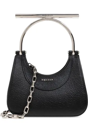 Alexander McQueen Torebki, Kobieta, Czarny, ONE SIZE, Torba na ramię z logo