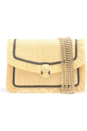 Bvlgari Pre-owned, Kobieta, Beżowy, ONE SIZE, Skóra, Pre-owned skórzane torby na ramię