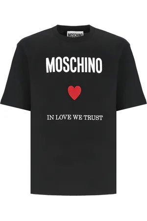 Moschino Koszulki, Mężczyzna, Czarny, L, Czarna Bawełniana Koszulka z Logo