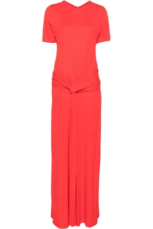 Simkhai Sukienki, Kobieta, Czerwony, S, Rayon, Ognista Czerwona Sukienka z Jerseyu