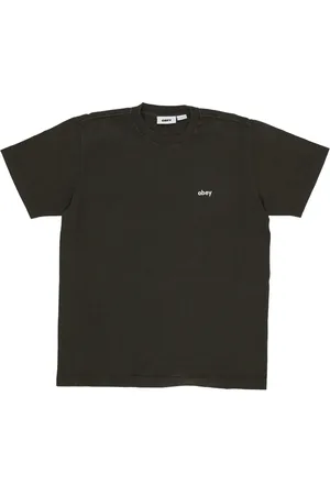 Obey Koszulki, Mężczyzna, Czarny, M, Pigment Rosin Tee Koszulka z Krótkim Rękawem