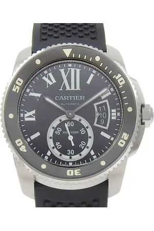 Cartier Pre-owned, Mężczyzna, Czarny, ONE SIZE, Pre-owned Stainless Steel watches