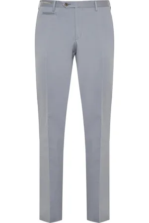 corneliani Spodnie, Mężczyzna, Niebieski, XL, Bawełniane spodnie z kieszeniami bocznymi i tylnymi