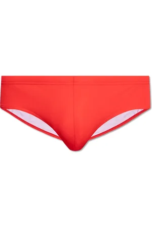 Dsquared2 Stroje kąpielowe, Mężczyzna, Czerwony, S, Slipy kąpielowe z logo