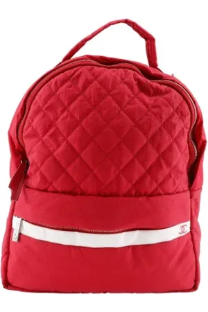 CHANEL Pre-owned, Kobieta, Czerwony, ONE SIZE, Nylon, Pre-owned Canvas backpacks