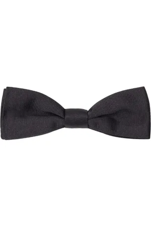 Dolce & Gabbana Akcesoria, Mężczyzna, Czarny, ONE SIZE, Czarny Jedwabny Szalik Motyl