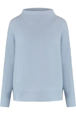 Vince Swetry, Kobieta, Niebieski, M, Kaszmir, Ciemnoszary Boiled Funneleck Pullover