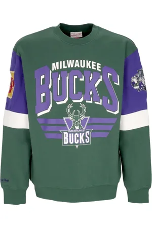 Mitchell & Ness Bluzy, Mężczyzna, Zielony, S, Bluza Milwaukee Bucks NBA